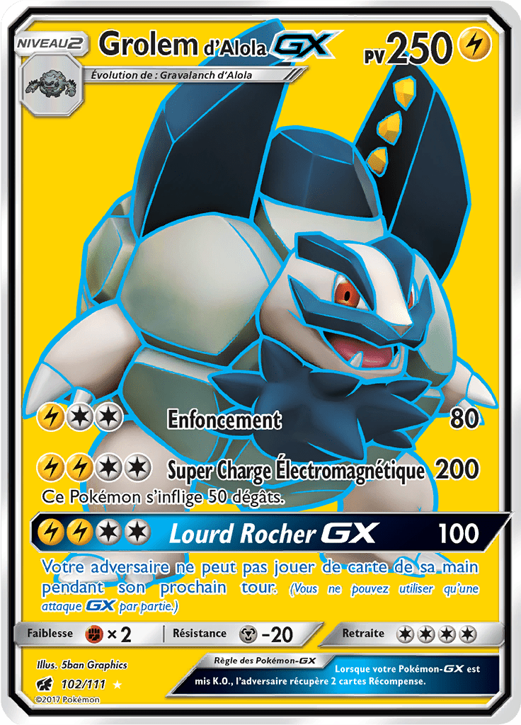 Grolem d'Alola GX - SL Invasion Carmin - 102 - GX Full Art