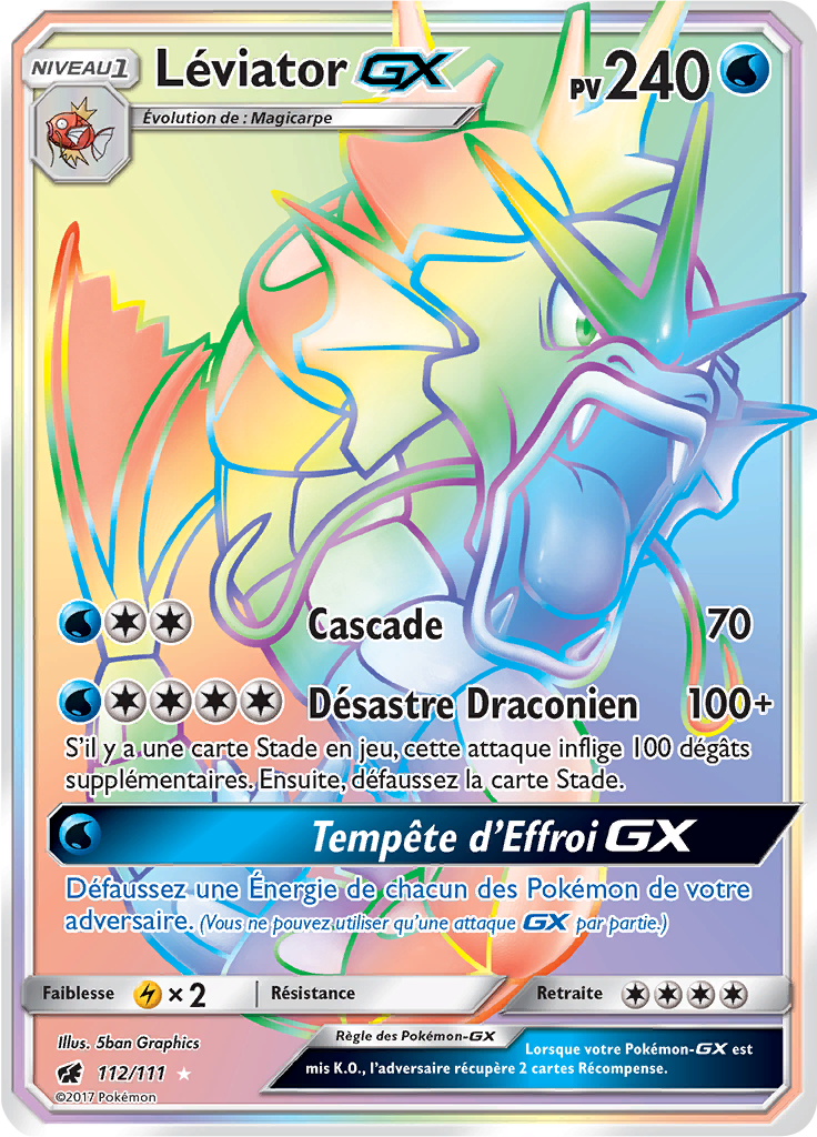 Léviator GX - SL Invasion Carmin - 112 - Arc-en-ciel rare