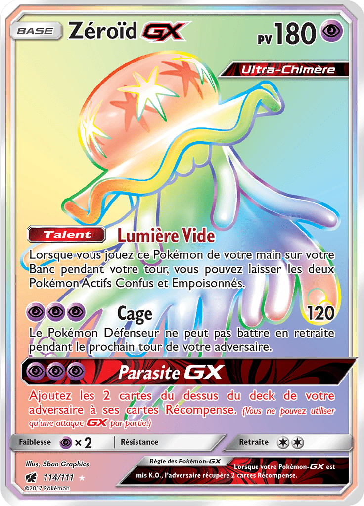 Zéroïd GX - SL Invasion Carmin - 114 - Arc-en-ciel rare