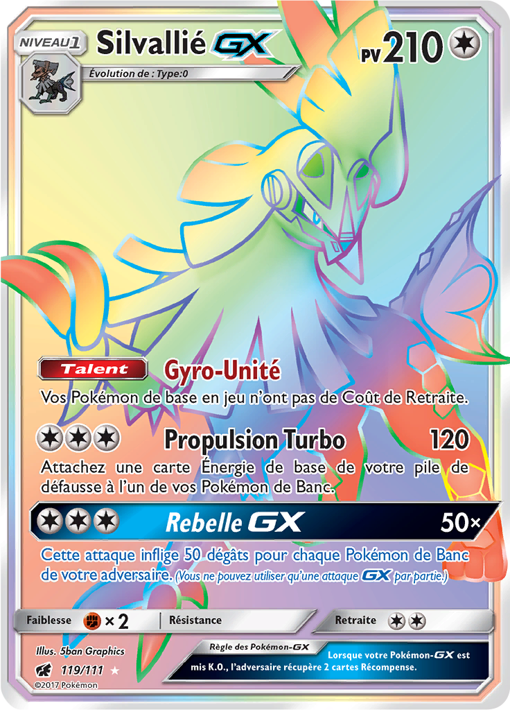 Silvallié GX - SL Invasion Carmin - 119 - Arc-en-ciel rare