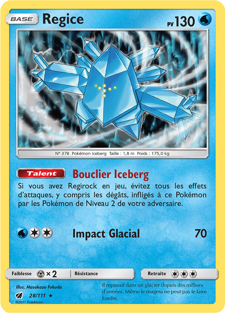 Regice - SL Invasion Carmin - 028 - Holographique rare