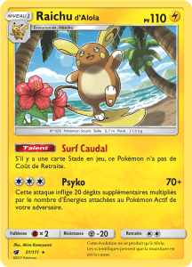 Raichu d'Alola - SL Invasion Carmin - 031 - Holographique rare