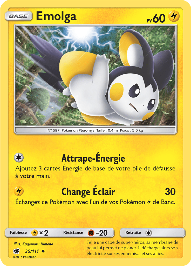 Emolga - SL Invasion Carmin - 035 - Peu commune