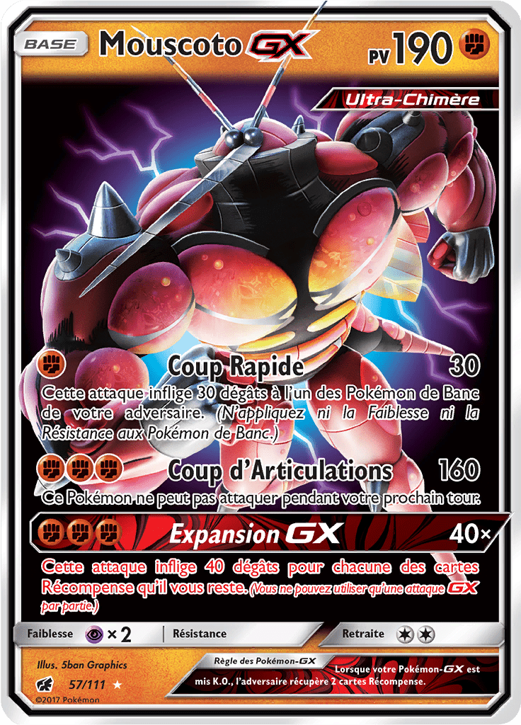 Mouscoto GX - SL Invasion Carmin - 057 - Holographique rare GX