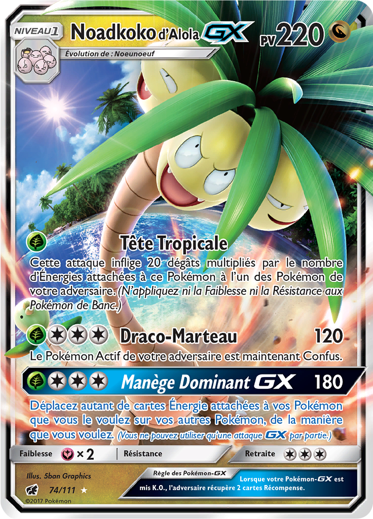 Noadkoko d'Alola GX - SL Invasion Carmin - 074 - Holographique rare GX