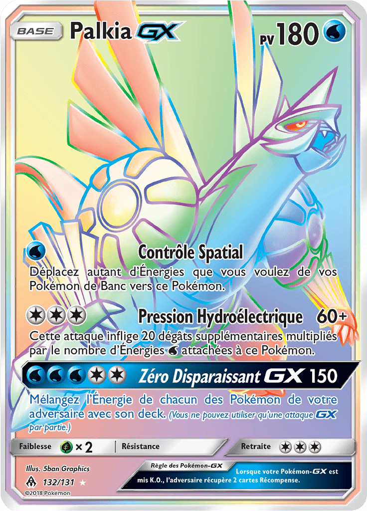 Palkia GX - SL Lumière Interdite - 132 - Arc-en-ciel rare