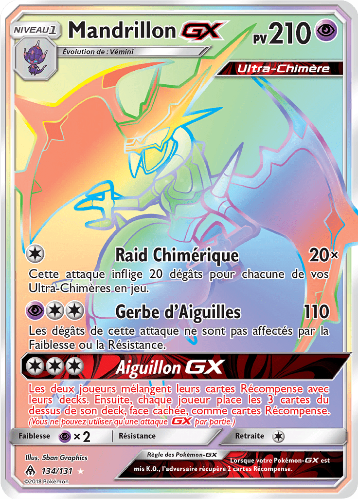 Mandrillon GX - SL Lumière Interdite - 134 - Arc-en-ciel rare