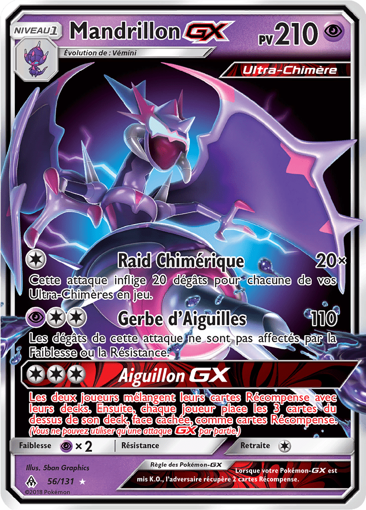Mandrillon GX - SL Lumière Interdite - 056 - Holographique rare GX