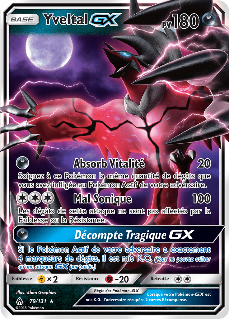 Yveltal GX - SL Lumière Interdite - 079 - Holographique rare GX