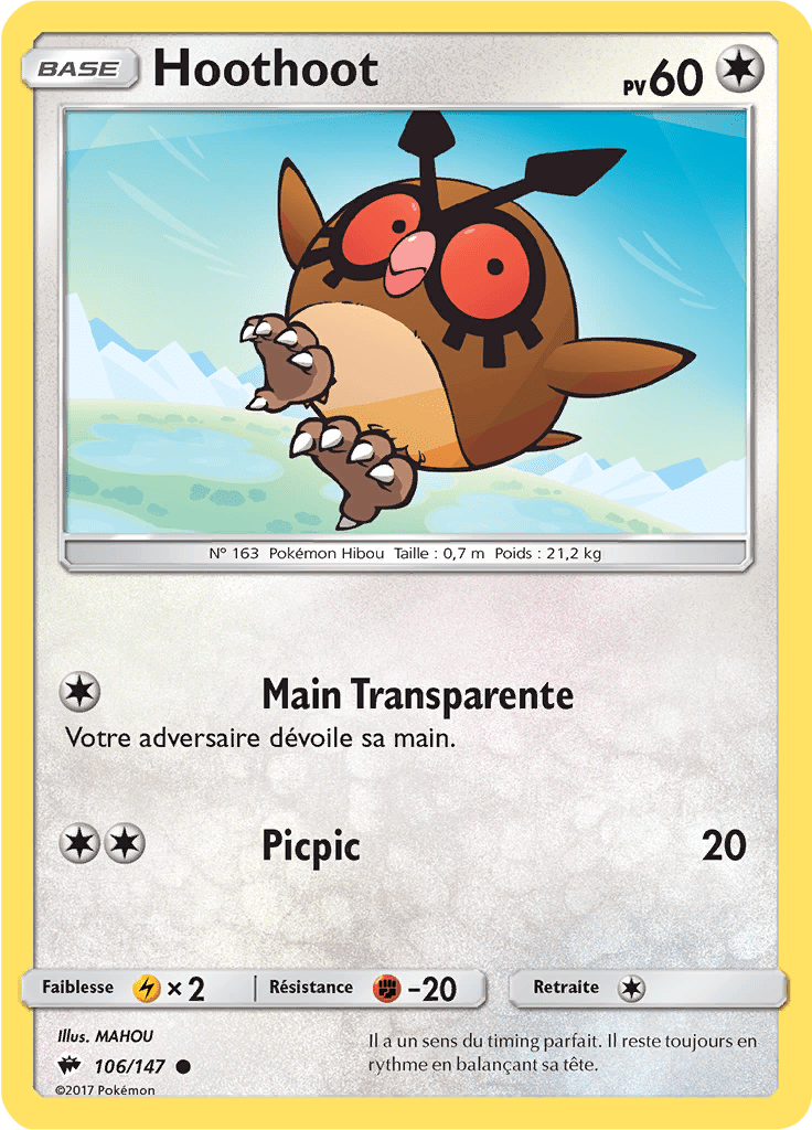 Hoothoot - SL Ombres Ardentes - 106 - Commune