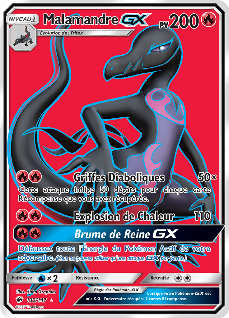 Malamandre GX - SL Ombres Ardentes - 132 - GX Full Art