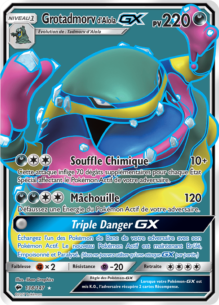 Grotadmorv d'Alola GX - SL Ombres Ardentes - 138 - GX Full Art
