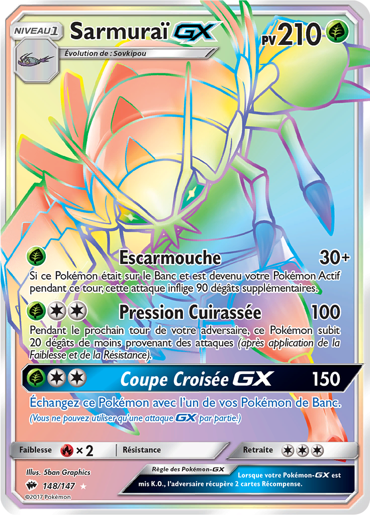 Sarmuraï GX - SL Ombres Ardentes - 148 - Arc-en-ciel rare