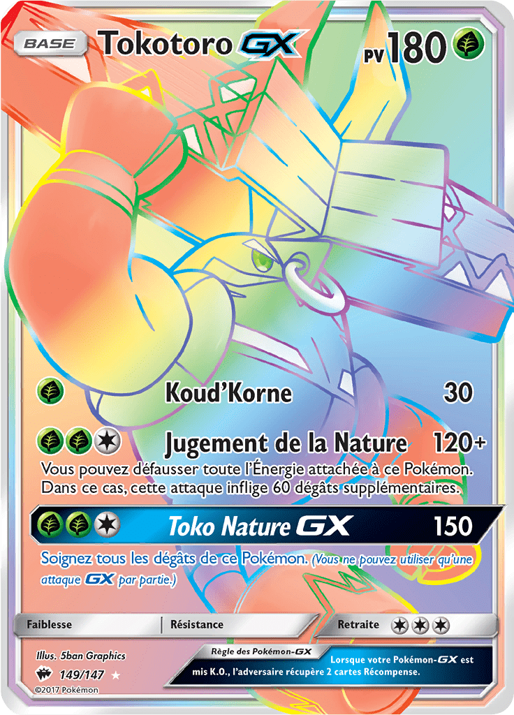 Tokotoro GX - SL Ombres Ardentes - 149 - Arc-en-ciel rare