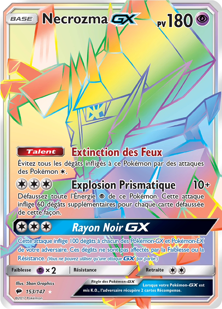 Necrozma GX - SL Ombres Ardentes - 153 - Arc-en-ciel rare