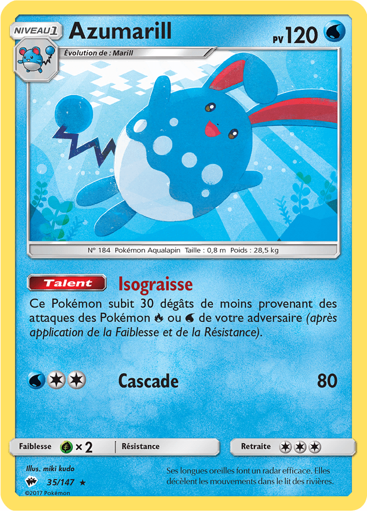 Azumarill - SL Ombres Ardentes - 035 - Rare