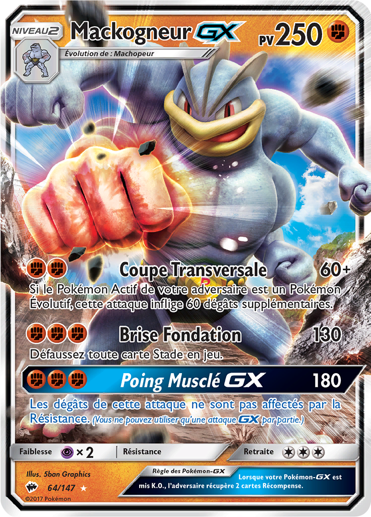 Mackogneur GX - SL Ombres Ardentes - 064 - Holographique rare GX