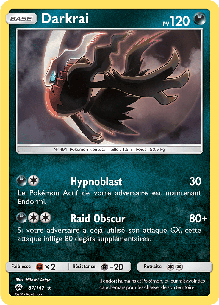 Darkrai - SL Ombres Ardentes - 087 - Holographique rare