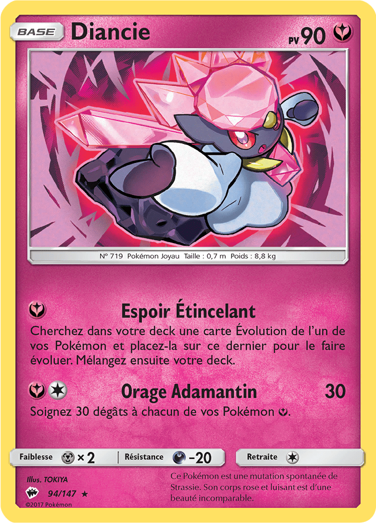 Diancie - SL Ombres Ardentes - 094 - Holographique rare