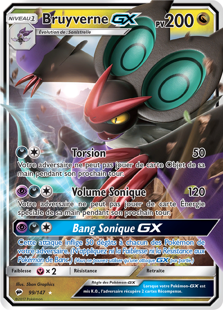 Bruyverne GX - SL Ombres Ardentes - 099 - Holographique rare GX