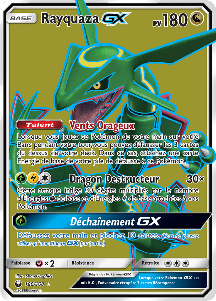 Rayquaza GX - SL Tempête Céleste - 160 - GX Full Art