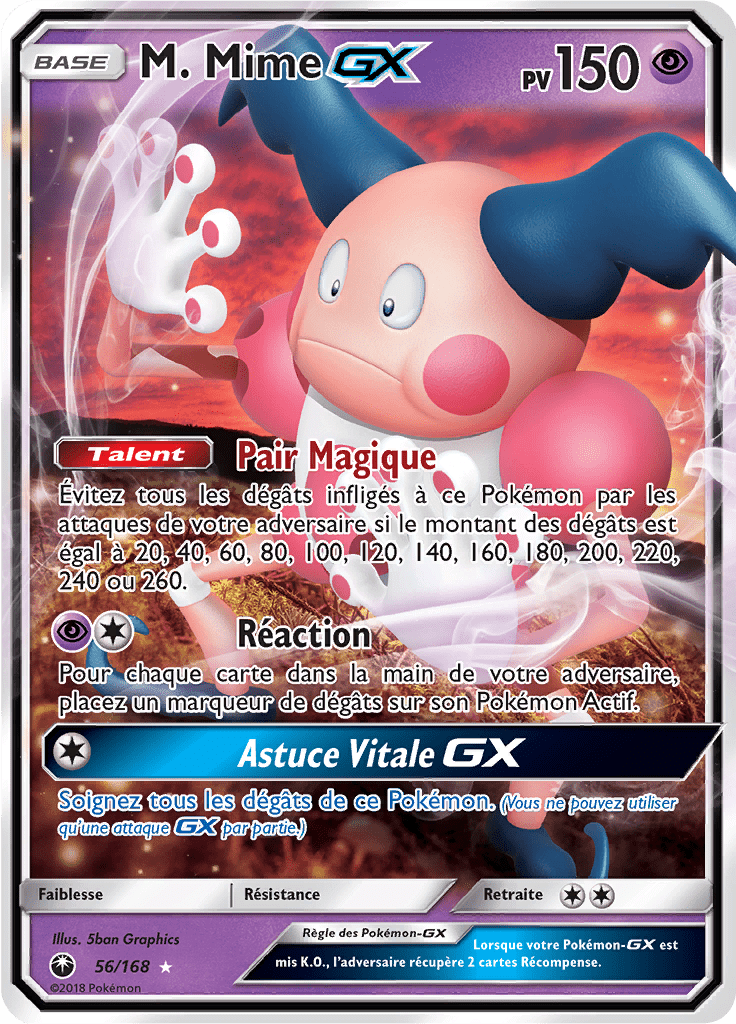 M. Mime GX - SL Tempête Céleste - 056 - Holographique rare GX