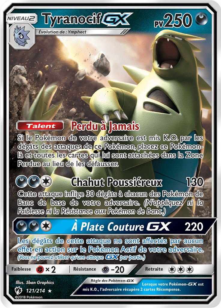 Tyranocif GX - SL Tonnerre Perdu - 121 - Holographique rare GX