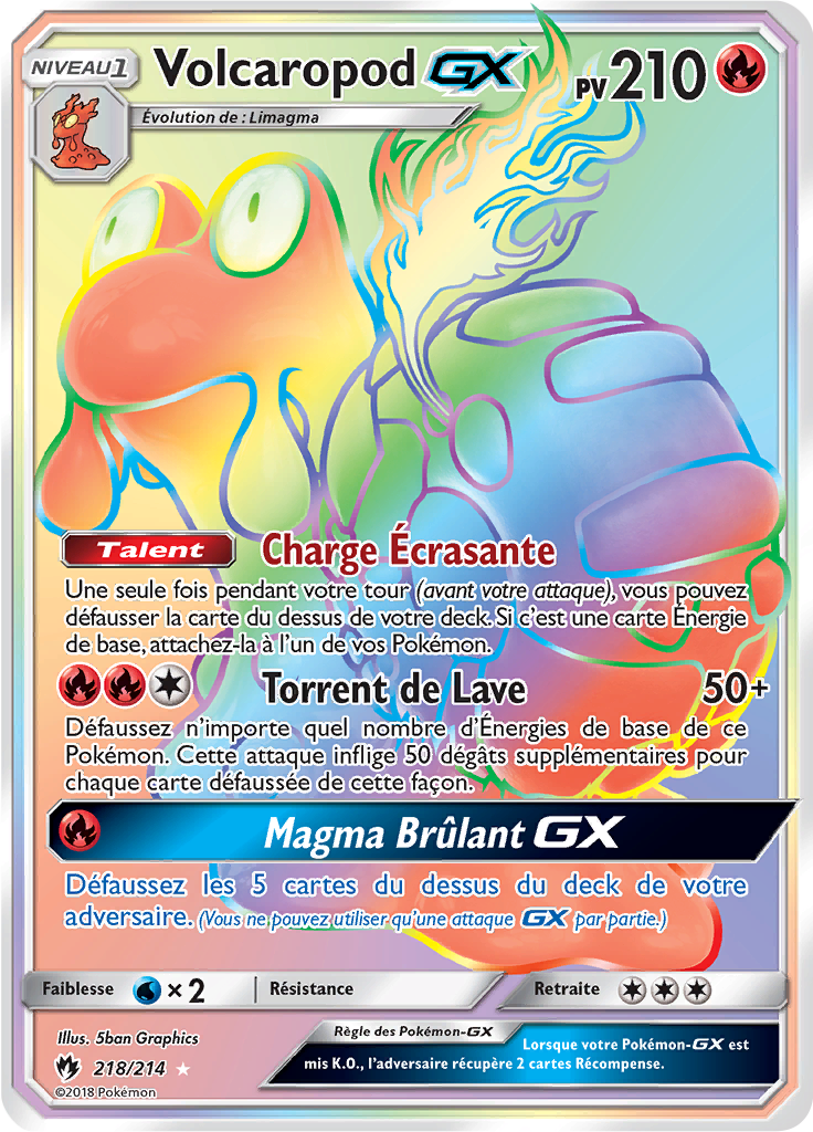 Volcaropod GX - SL Tonnerre Perdu - 218 - Arc-en-ciel rare