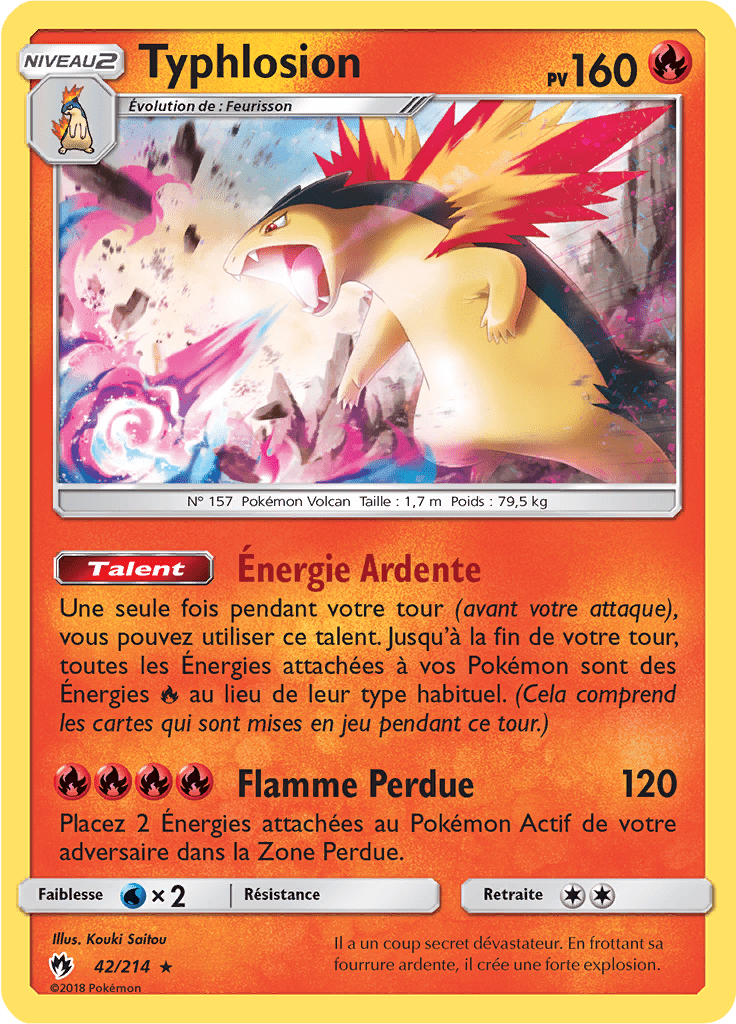Typhlosion - SL Tonnerre Perdu - 042 - Holographique rare