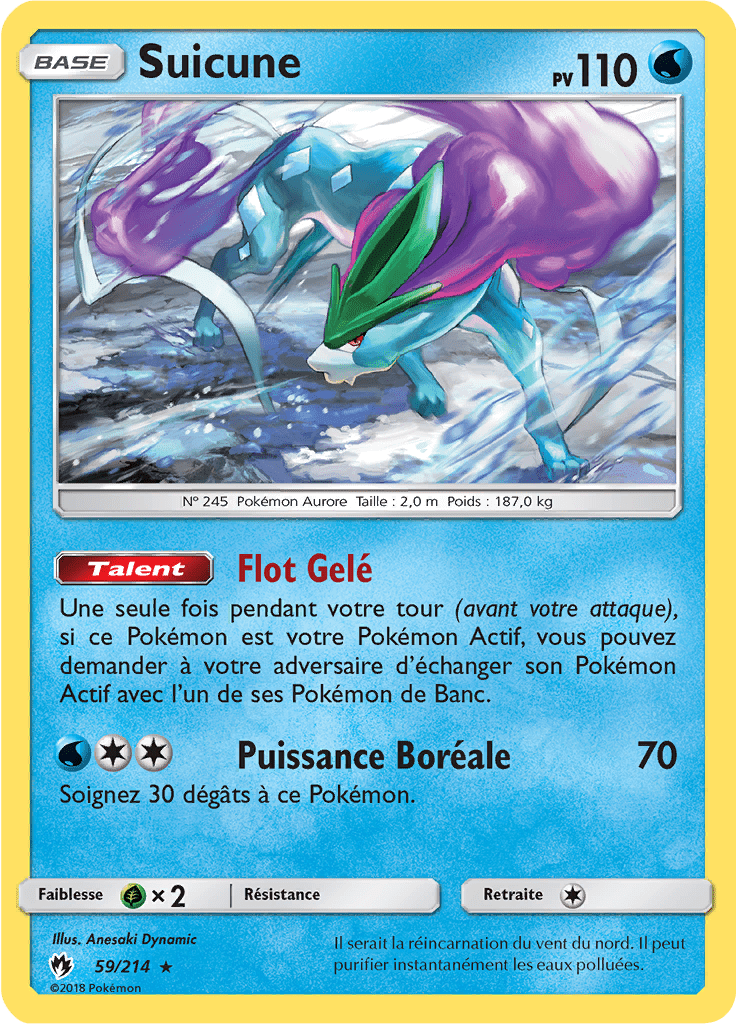 Suicune - SL Tonnerre Perdu - 059 - Holographique rare