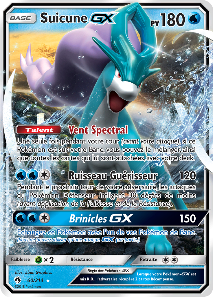Suicune GX - SL Tonnerre Perdu - 060 - Holographique rare GX
