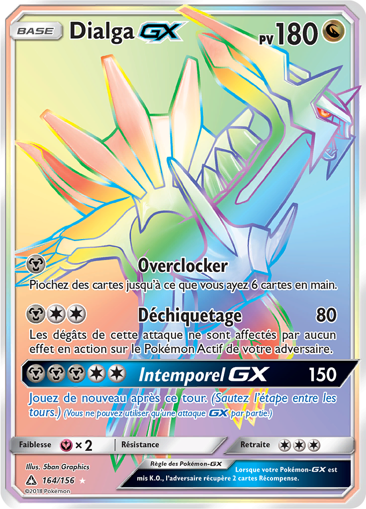 Dialga GX - SL Ultra-Prisme - 164 - Arc-en-ciel rare