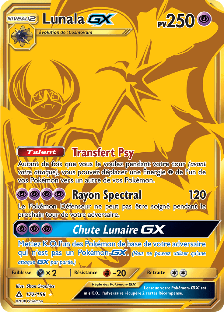 Lunala GX - SL Ultra-Prisme - 172 - GX Full Art Gold