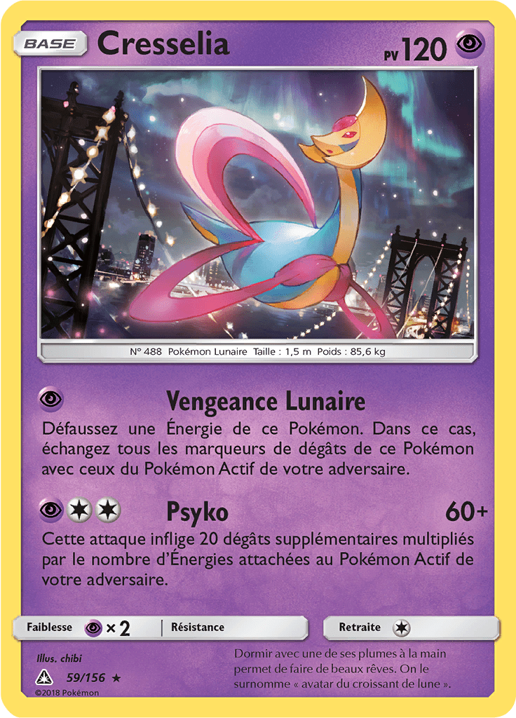 Cresselia - SL Ultra-Prisme - 059 - Holographique rare