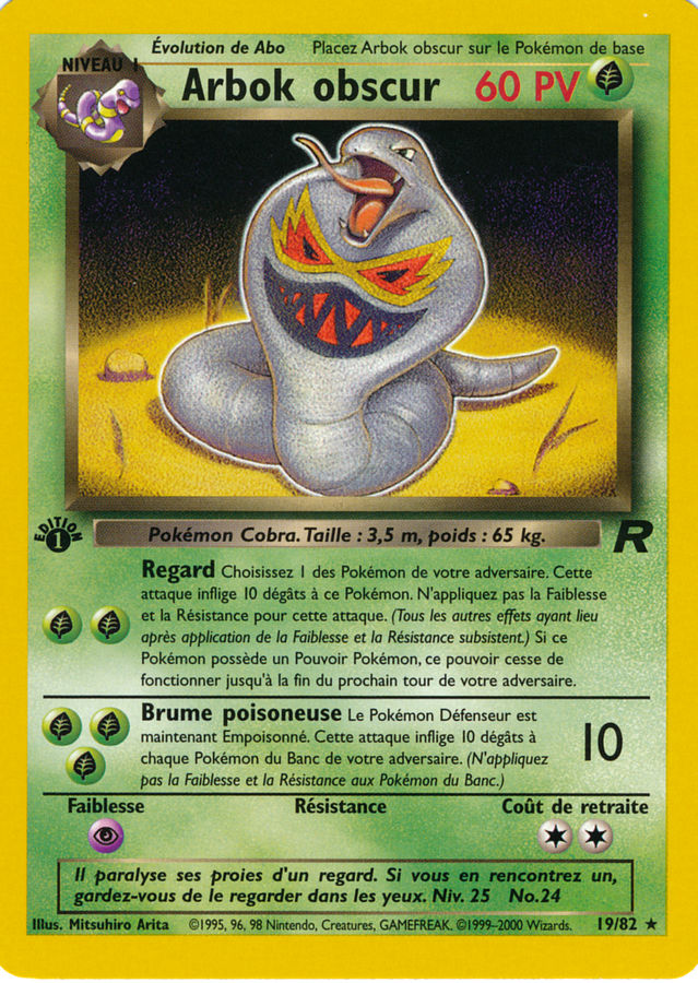 Arbok obscur - Team Rocket - 019 - Rare