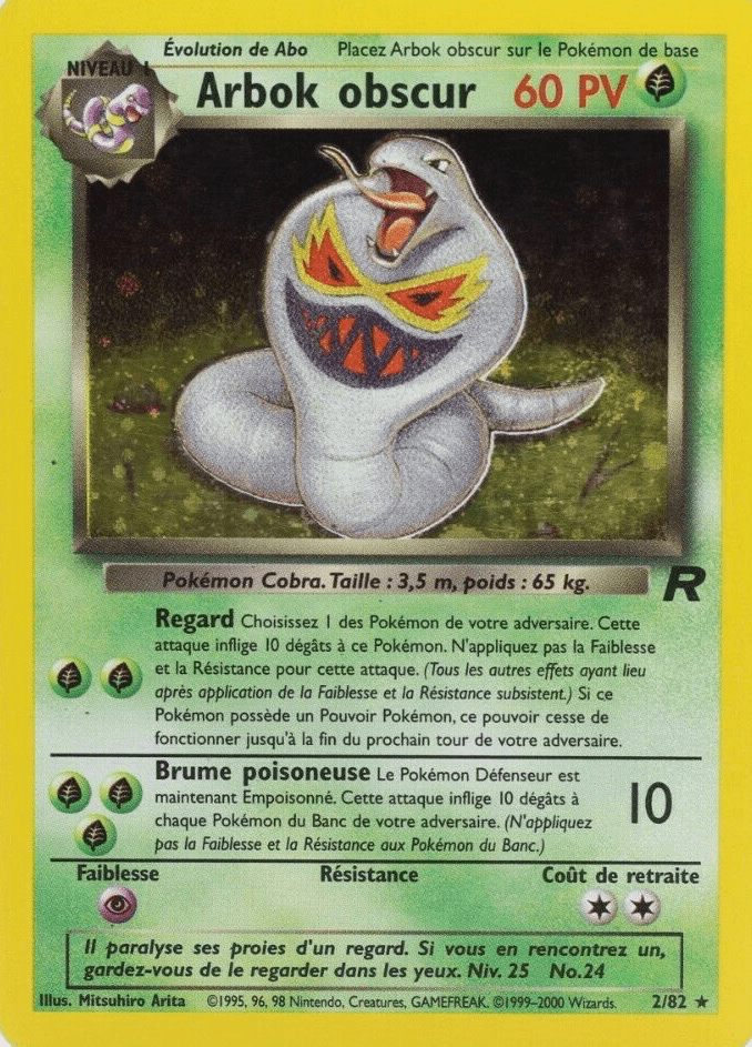 Arbok obscur - Team Rocket - 002 - Holographique