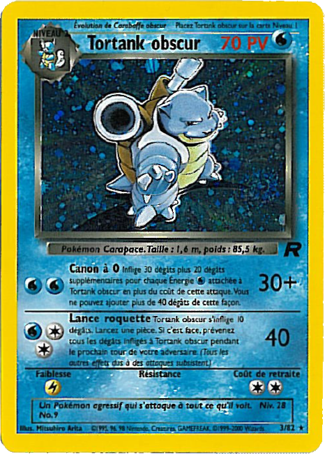 Tortank obscur - Team Rocket - 003 - Holographique