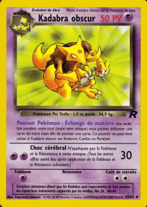 Kadabra obscur - Team Rocket - 039 - Peu commune