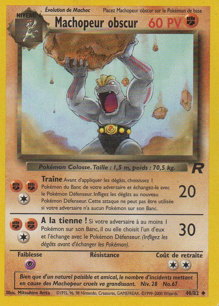 Machopeur obscur - Team Rocket - 040 - Peu commune