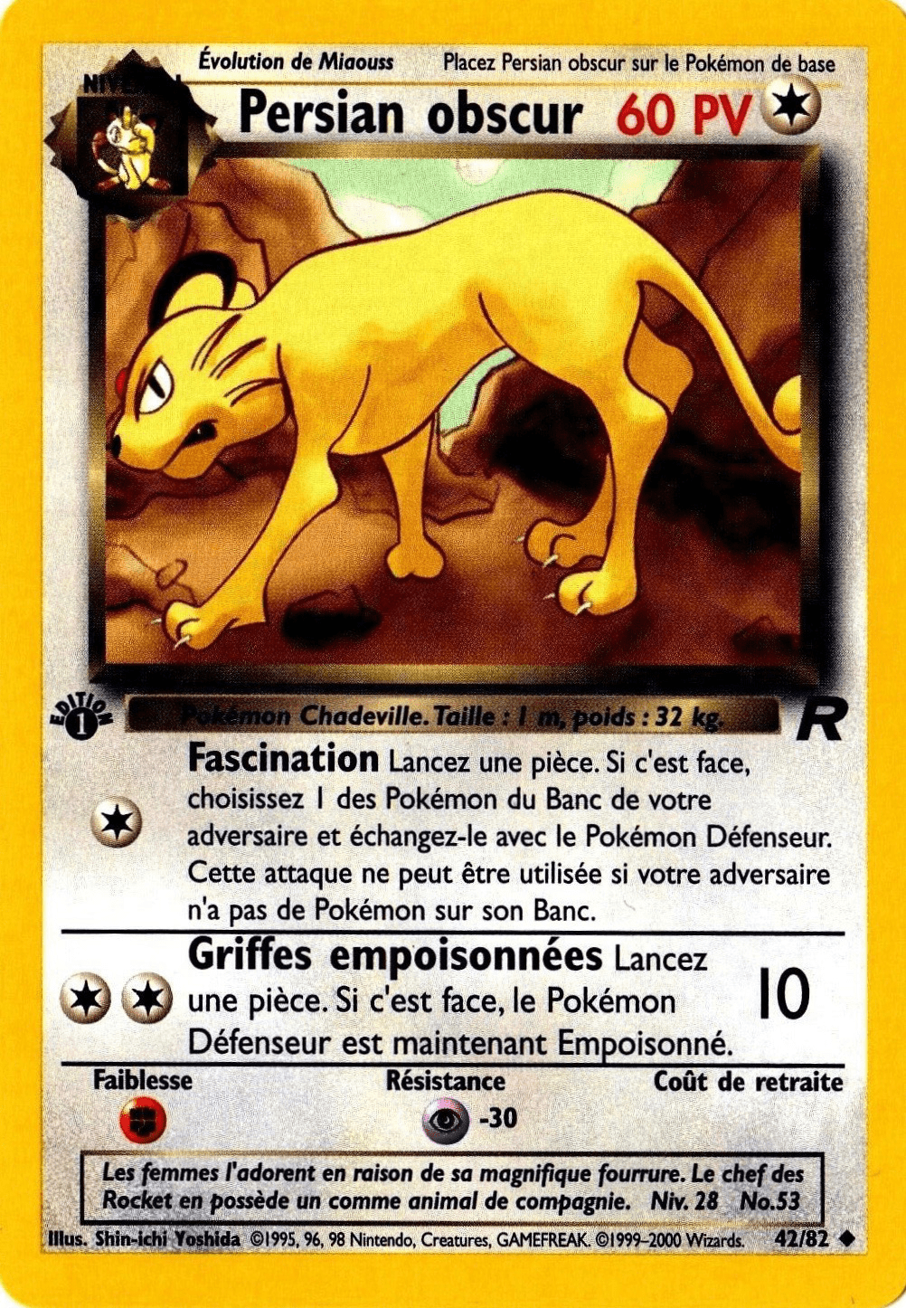 Persian obscur - Team Rocket - 042 - Peu commune