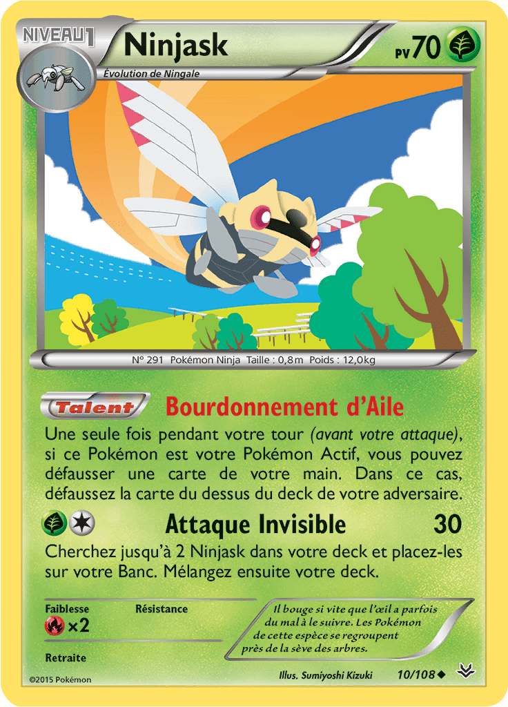 Ninjask - XY Ciel Rugissant - 010 - Peu commune
