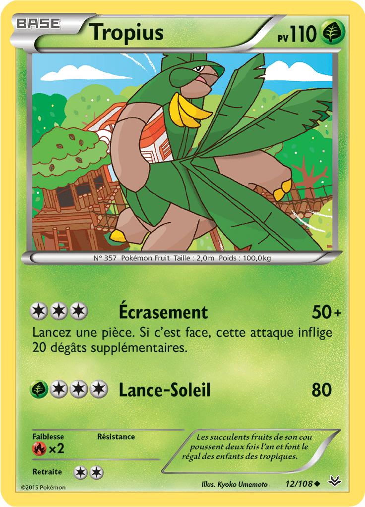 Tropius - XY Ciel Rugissant - 012 - Peu commune