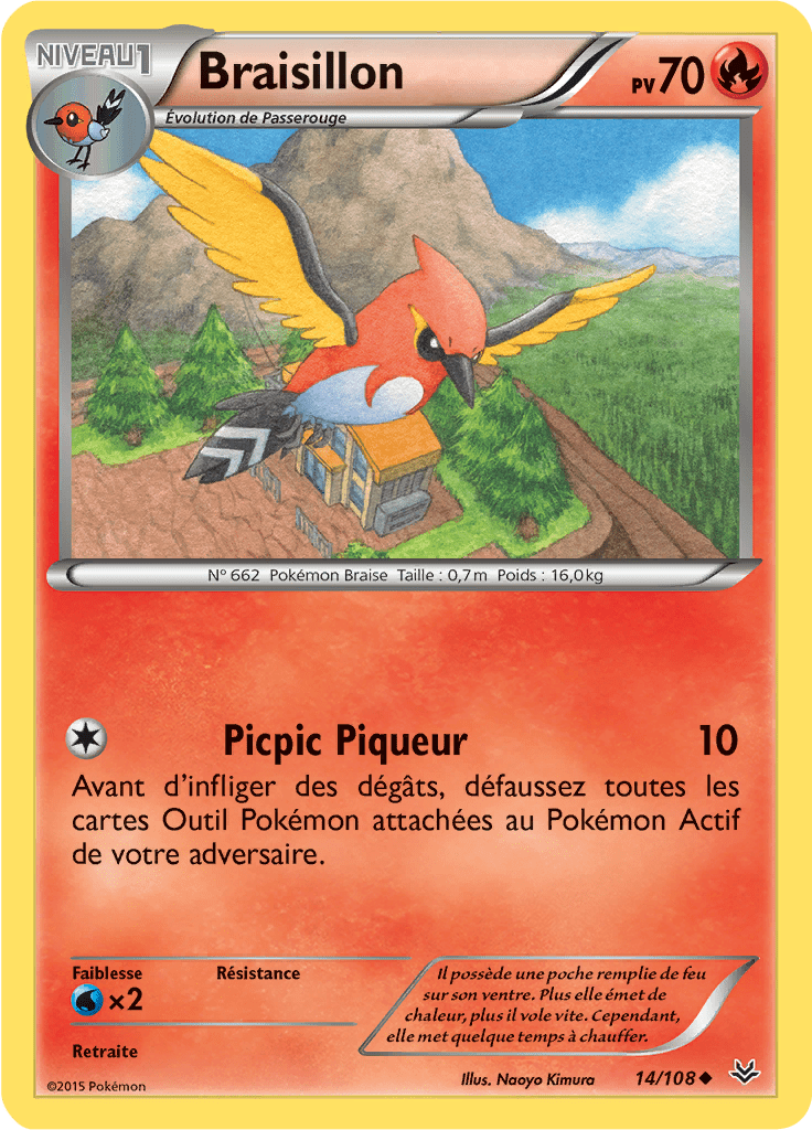Braisillon - XY Ciel Rugissant - 014 - Peu commune