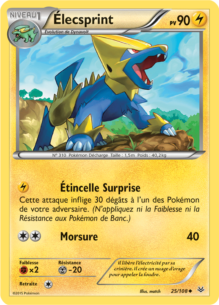Élecsprint - XY Ciel Rugissant - 025 - Peu commune