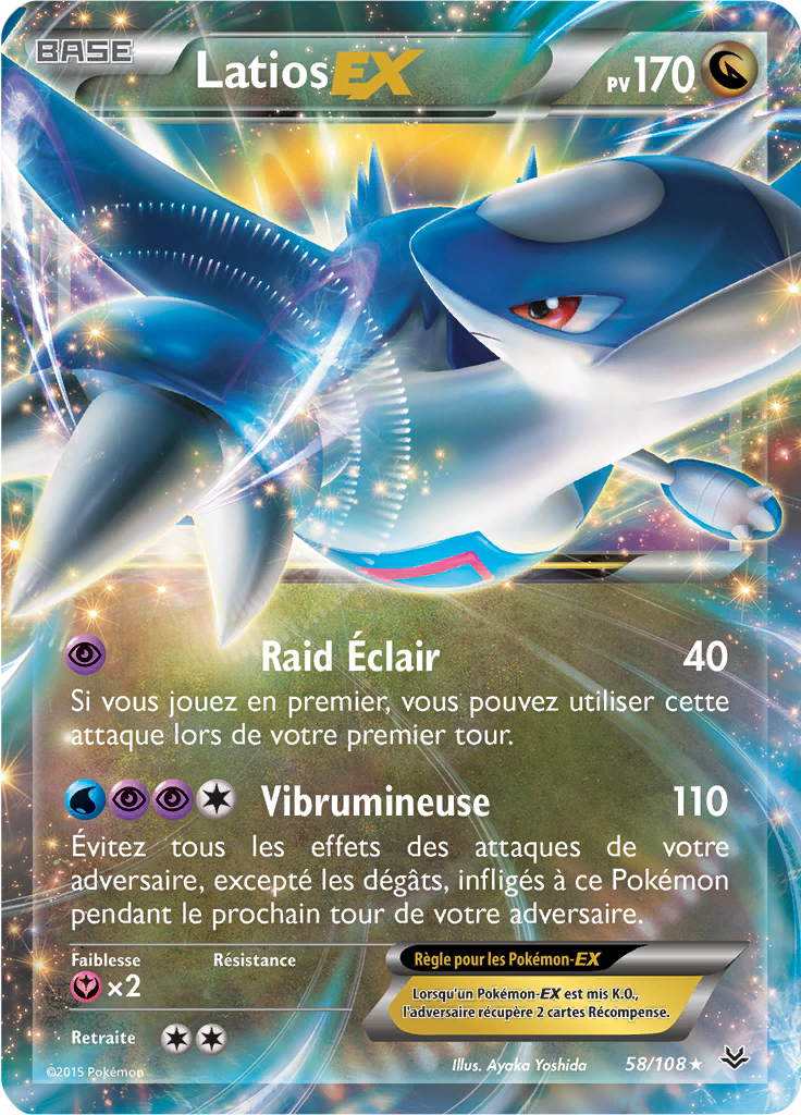 Latios - XY Ciel Rugissant - 058 - Holographique rare EX