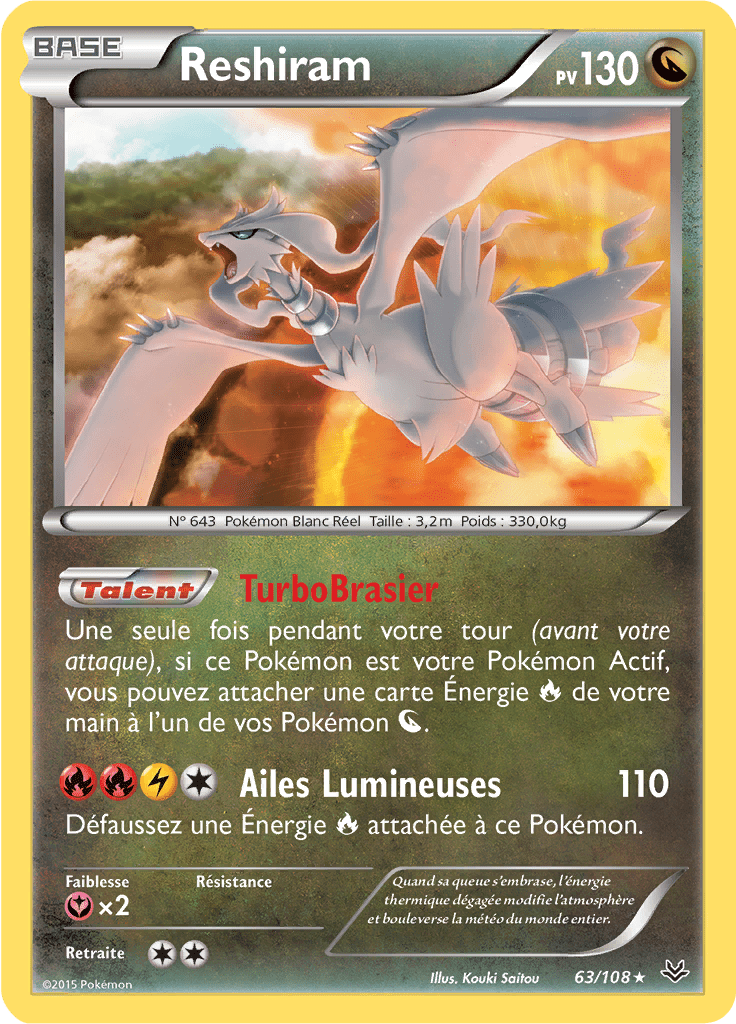 Reshiram - XY Ciel Rugissant - 063 - Holographique rare