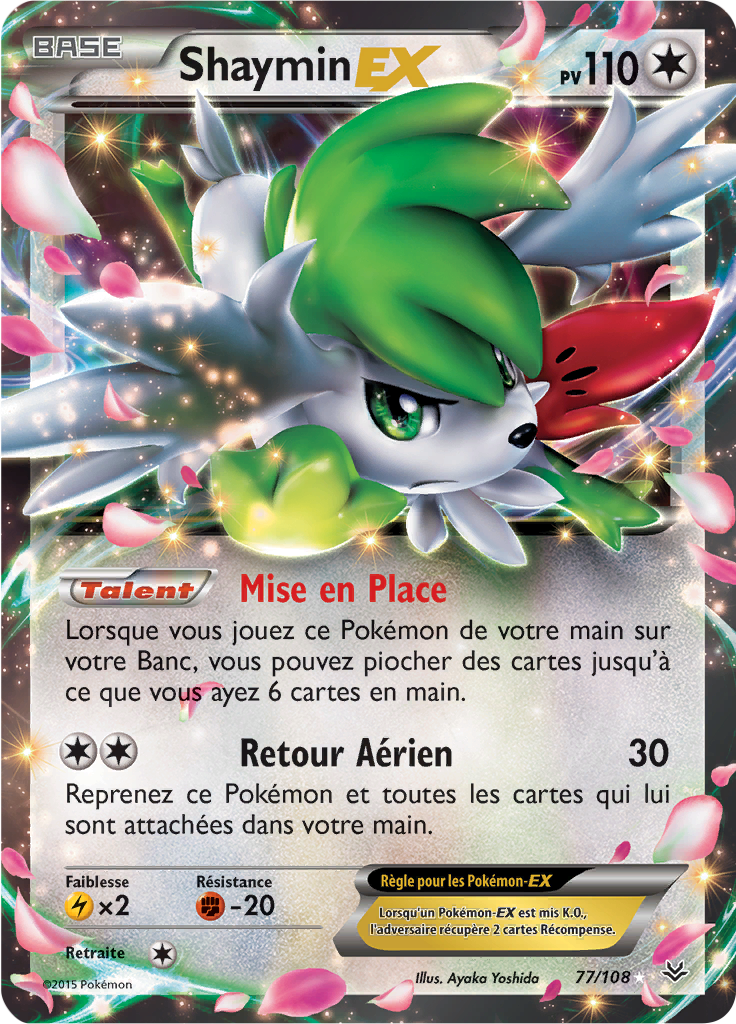 Shaymin - XY Ciel Rugissant - 077 - Holographique rare EX