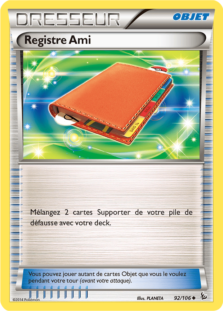 Registre Ami - XY Étincelles - 092 - Peu commune