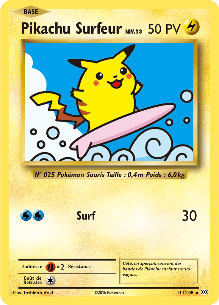 Pikachu Surfeur - XY Évolutions - 111 - Holographique rare