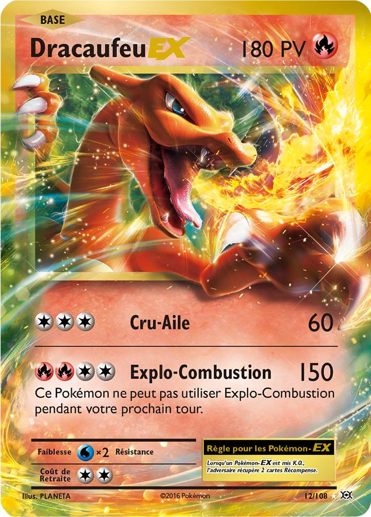 Dracaufeu - XY Évolutions - 012 - Holographique rare EX